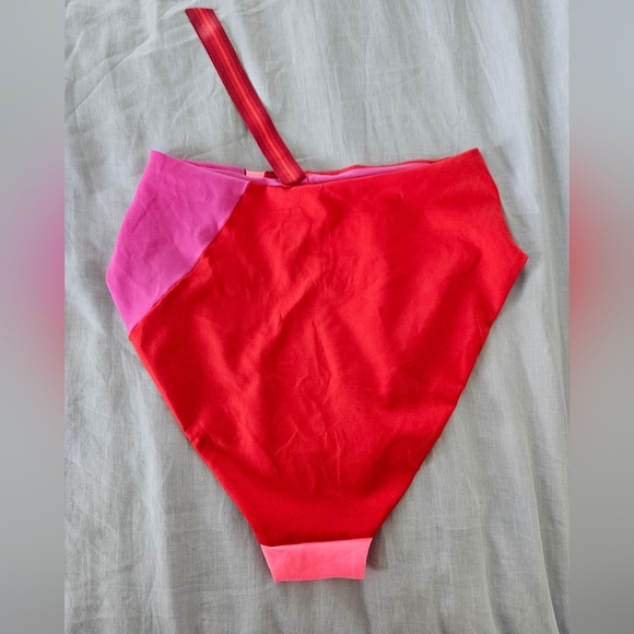 NWT Left On Friday Colorblock High-Waisted Bikini Bottom - Picture 2 of 8